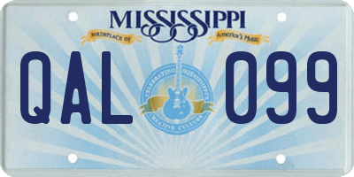 MS license plate QAL099