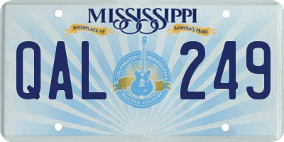 MS license plate QAL249