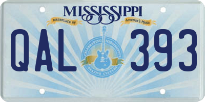 MS license plate QAL393