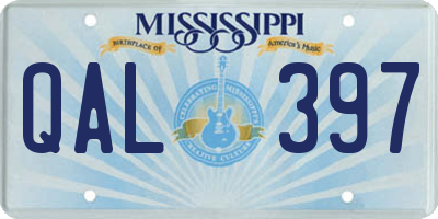 MS license plate QAL397
