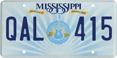 MS license plate QAL415