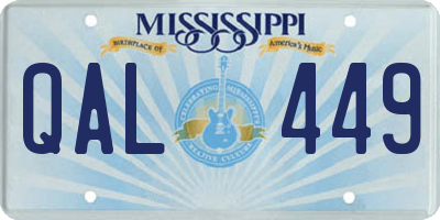 MS license plate QAL449
