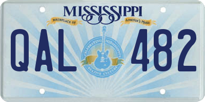 MS license plate QAL482