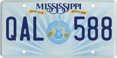 MS license plate QAL588