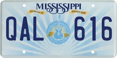 MS license plate QAL616