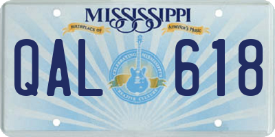 MS license plate QAL618