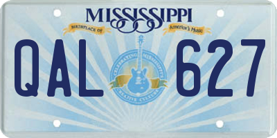 MS license plate QAL627