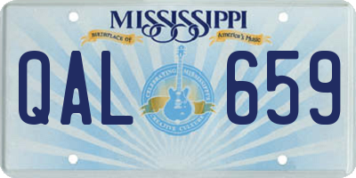 MS license plate QAL659