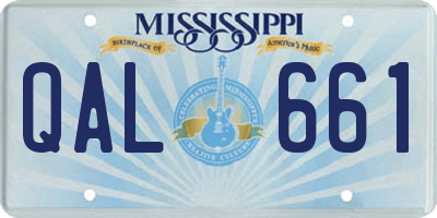 MS license plate QAL661