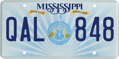 MS license plate QAL848