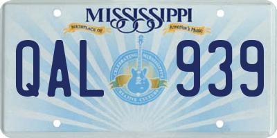 MS license plate QAL939