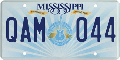 MS license plate QAM044