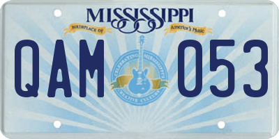 MS license plate QAM053