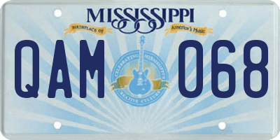 MS license plate QAM068