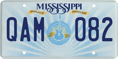 MS license plate QAM082