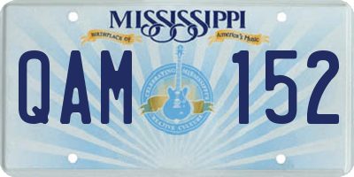 MS license plate QAM152