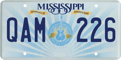 MS license plate QAM226