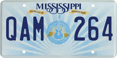 MS license plate QAM264