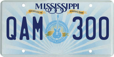 MS license plate QAM300