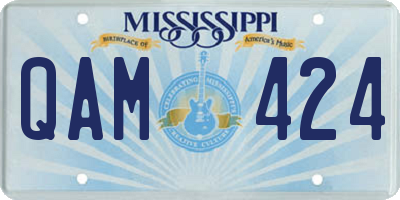 MS license plate QAM424