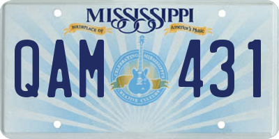 MS license plate QAM431