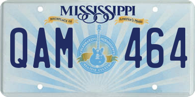 MS license plate QAM464