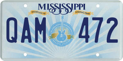 MS license plate QAM472
