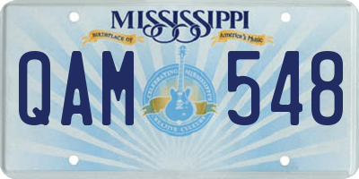 MS license plate QAM548