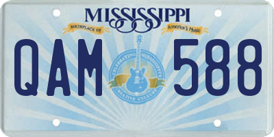 MS license plate QAM588