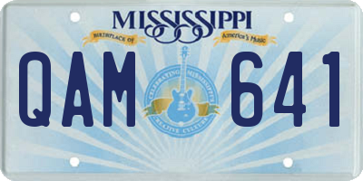 MS license plate QAM641