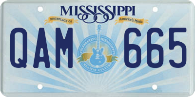 MS license plate QAM665