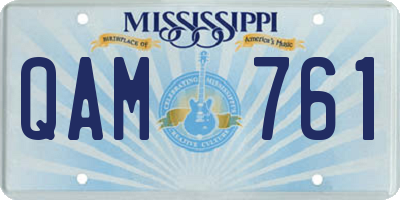MS license plate QAM761