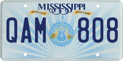 MS license plate QAM808
