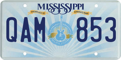 MS license plate QAM853