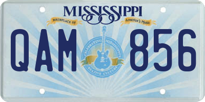 MS license plate QAM856