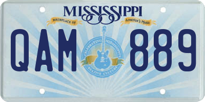 MS license plate QAM889