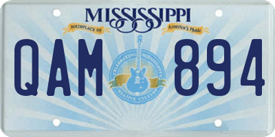 MS license plate QAM894