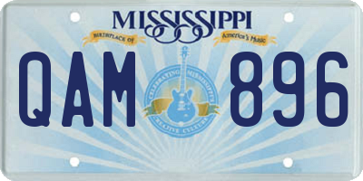 MS license plate QAM896