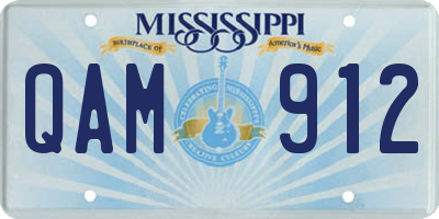 MS license plate QAM912