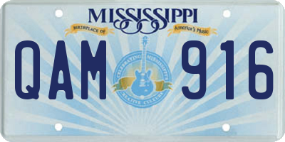 MS license plate QAM916