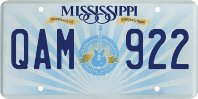 MS license plate QAM922