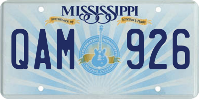 MS license plate QAM926