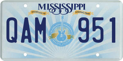 MS license plate QAM951