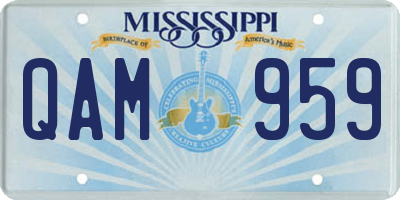 MS license plate QAM959