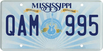 MS license plate QAM995
