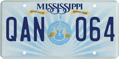MS license plate QAN064