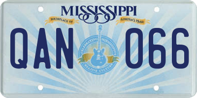 MS license plate QAN066