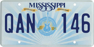 MS license plate QAN146