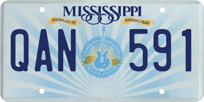 MS license plate QAN591
