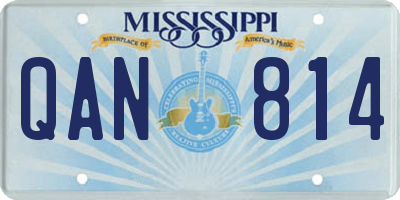 MS license plate QAN814